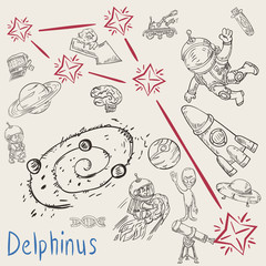 space coloring constellation_15_called with illustrations on science and science fiction themes