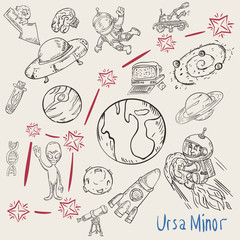 space coloring constellation_22_called with illustrations on science and science fiction themes