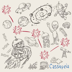 space coloring constellation_23_called with illustrations on science and science fiction themes