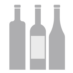 wine bottles simple art geometric illustration