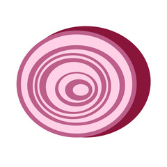 onion flat color art illustration
