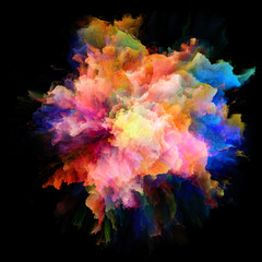 Fototapeta na wymiar Petals of Color Splash Explosion