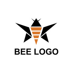 Bee logo design vector template