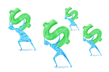 Team_carrying_dollar_burden