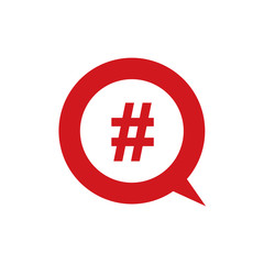 Obraz premium Hashtag icon logo template