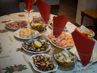Family dinner plates