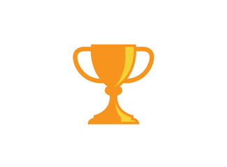 Golden trophy cup for Winner sports championship ceremony label, champion first place prize, a victory for logo design illustration