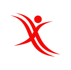 People icon logo design vector template