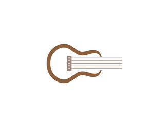 Fototapeta premium Classical guitar symbol for logo design illustration