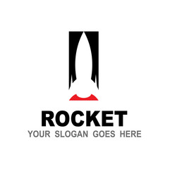Obraz na płótnie Canvas Rocket logo design vector template