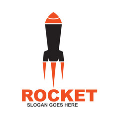 Rocket logo design vector template