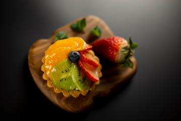 Fruit cake close up