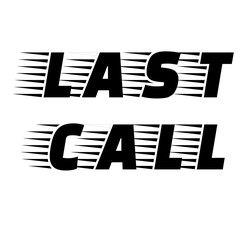 Last Call stamp on white