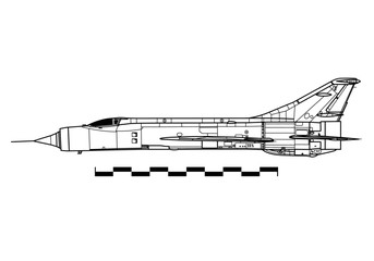 Mikoyan E-150. Outline drawing