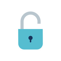 open security padlock isolated icon