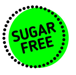 Sugar Free label on white