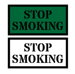 Stop Smoking sign on white