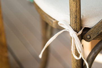 detail of chair and cushion