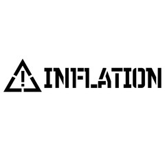 Inflation label on white