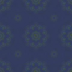 Geometric swirls intricate seamless pattern