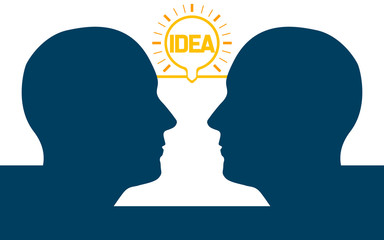 Human heads create a new idea