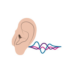 ear with sound wave avatar character