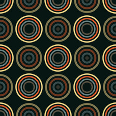 Fototapeta na wymiar Vibrant circular seamless pattern