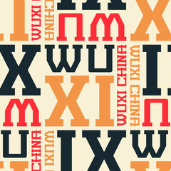 Wuxi, china seamless pattern