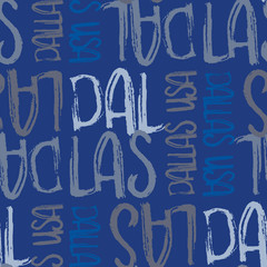 Dallas, USA seamless pattern