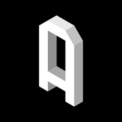 3d Letter A logo icon design template element. Vector illustration