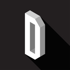 3d Letter D logo icon design template element. Vector illustration