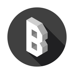3d Letter B logo icon design template element. Vector illustration