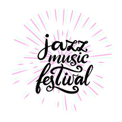Music festival lettering vector illustration