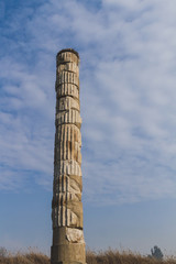 Fototapeta na wymiar Ruins of Temple of Artemis, one of the Seven Wonders of the Ancient World, near Selçuk, Turkey