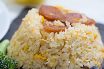  Fried rice with sausage, Thai food