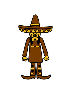 lustig mexikaner südamerika sombrero siesta spanisch hut party feiern spaß mustache schnurrbart clipart comic cartoon design