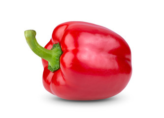 red pepper on white background. full depth of field