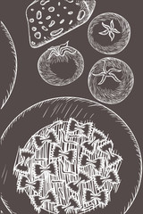 pattern of delicious italian food