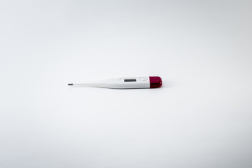 medical thermometer on white background
