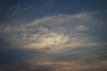 beautiful sky and clouds at sunset in venezuela