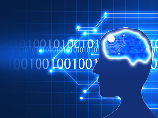 AI　人工知能　テクノロジー　頭脳　未来　データ