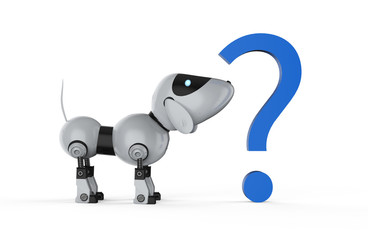 dog robot with question mark
