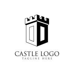 castle logo design vector