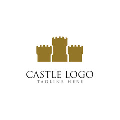 castle logo design vector