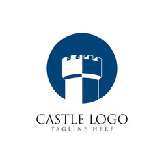 castle logo design vector