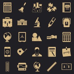 Arithmometer icons set. Simple set of 25 arithmometer vector icons for web for any design