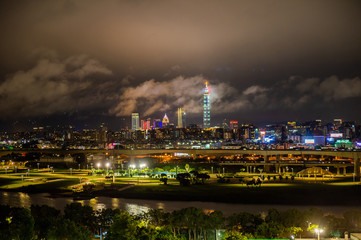 Fototapeta na wymiar 台北101夜景