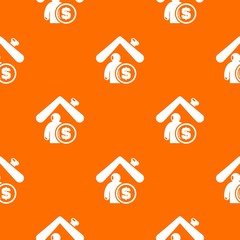 Insurance home pattern vector orange for any web design best