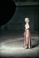 Naklejka premium gorgeous lady in dress