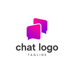 Naklejka premium chat bubble logo design vector